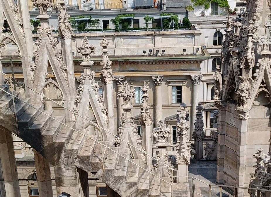 Climbing Up to Duomo Rooftop