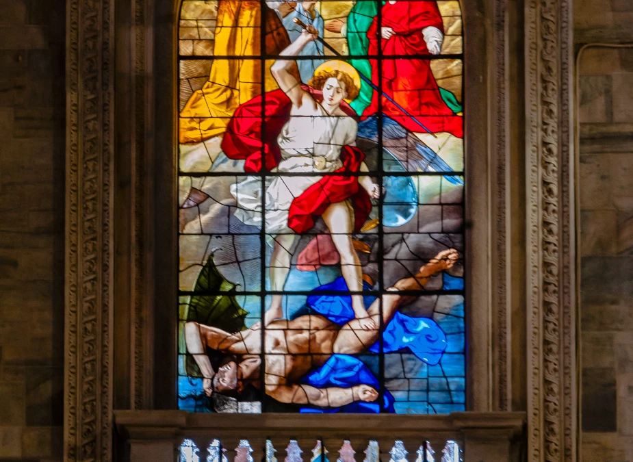 Stained Glass Windows In Milan Duomo